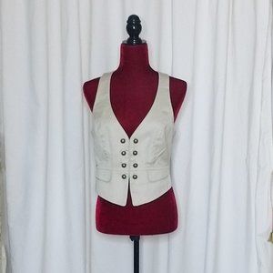 ✨Tan Vest with Brass Buttons